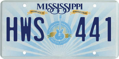 MS license plate HWS441
