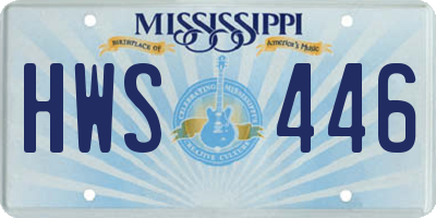 MS license plate HWS446