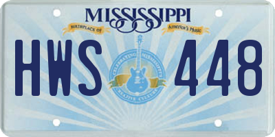 MS license plate HWS448