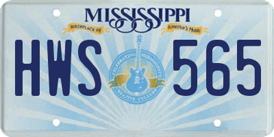 MS license plate HWS565
