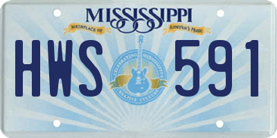 MS license plate HWS591