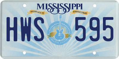 MS license plate HWS595