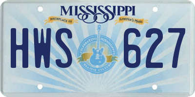 MS license plate HWS627