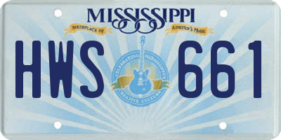 MS license plate HWS661