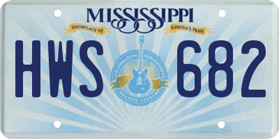 MS license plate HWS682