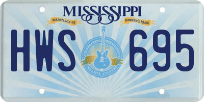 MS license plate HWS695