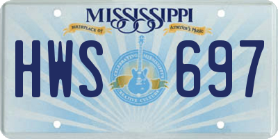 MS license plate HWS697