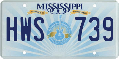 MS license plate HWS739