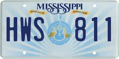 MS license plate HWS811