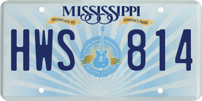 MS license plate HWS814