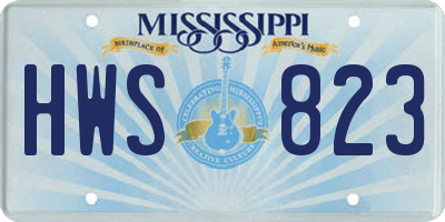 MS license plate HWS823