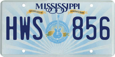MS license plate HWS856