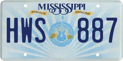 MS license plate HWS887