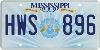 MS license plate HWS896