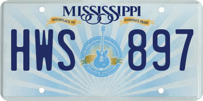 MS license plate HWS897