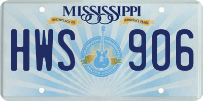 MS license plate HWS906