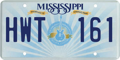 MS license plate HWT161