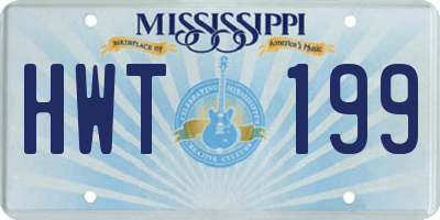 MS license plate HWT199