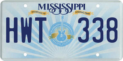 MS license plate HWT338
