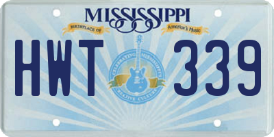 MS license plate HWT339