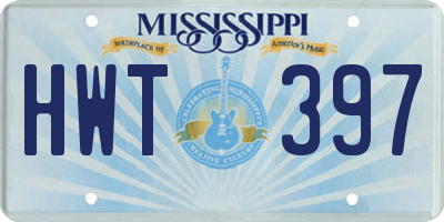MS license plate HWT397