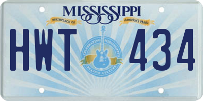 MS license plate HWT434