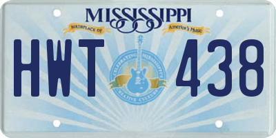 MS license plate HWT438