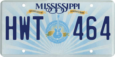 MS license plate HWT464
