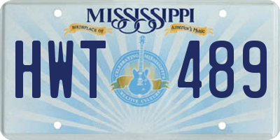 MS license plate HWT489