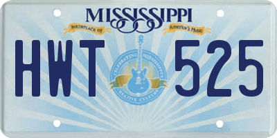 MS license plate HWT525