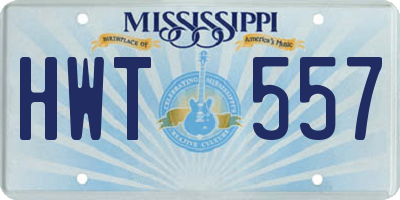 MS license plate HWT557