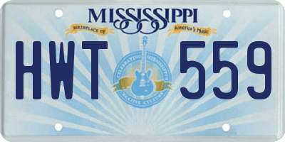 MS license plate HWT559