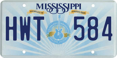 MS license plate HWT584