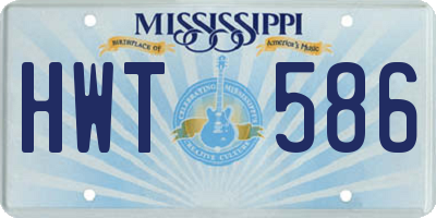 MS license plate HWT586