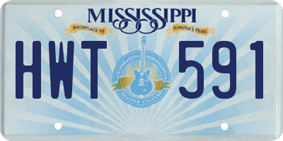 MS license plate HWT591