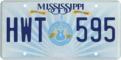 MS license plate HWT595