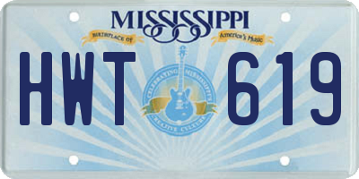 MS license plate HWT619