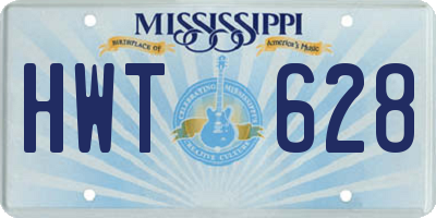 MS license plate HWT628