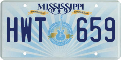 MS license plate HWT659
