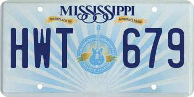 MS license plate HWT679