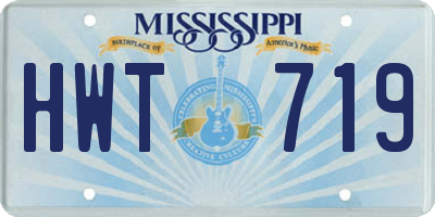 MS license plate HWT719