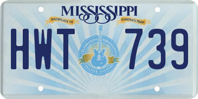 MS license plate HWT739