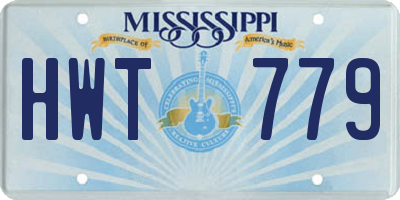 MS license plate HWT779
