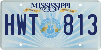 MS license plate HWT813