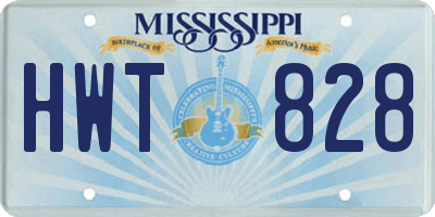 MS license plate HWT828