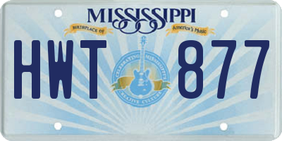 MS license plate HWT877