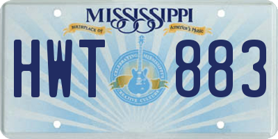 MS license plate HWT883