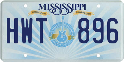 MS license plate HWT896
