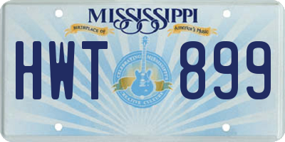 MS license plate HWT899