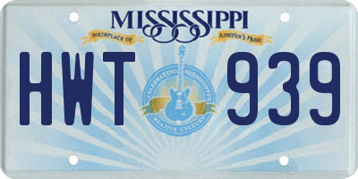 MS license plate HWT939